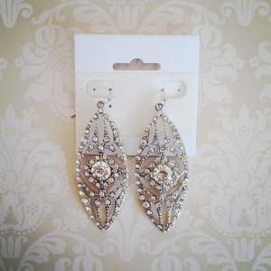 Althea Silver And Rhinestone Earrings